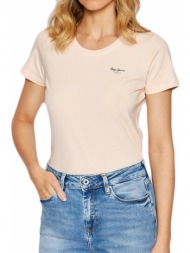 t-shirt pepe jeans bellrose n basic pl505051 ανοιχτο ροζ