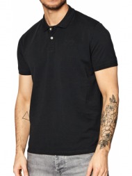 t-shirt polo pepe jeans vincent n pm541824 μαυρο