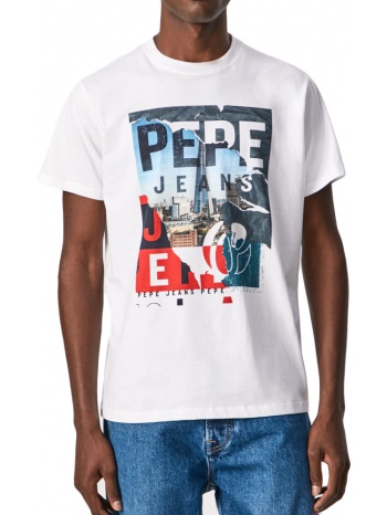 t-shirt pepe jeans ainsley photo print pm508242 λευκο σε προσφορά
