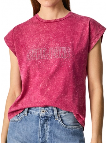 t-shirt pepe jeans early bon logo pl505141 σκουρο ροζ σε προσφορά