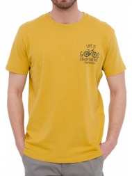 t-shirt funky buddha fbm005-363-04 μουσταρδι