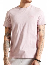 t-shirt superdry vintage logo emb m1011245a ανοιχτο ροζ μελανζε