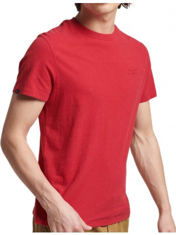 t-shirt superdry vintage logo emb m1011245a κοκκινο μελανζε