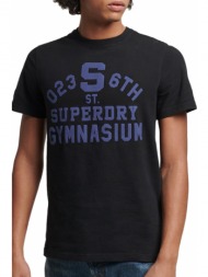 t-shirt superdry ovin vintage athletic m1011331a μαυρο