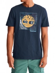 t-shirt timberland fabric graphic tb0a26t3 σκουρο μπλε