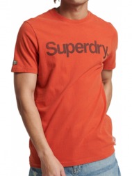 t-shirt superdry ovin vintage cl classic m1011332a πορτοκαλι