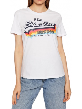t-shirt superdry vintage logo w1010255a λευκο σε προσφορά
