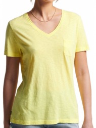 t-shirt superdry studios pocket w1010521a κιτρινο