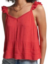 top superdry ovin vintage broderie cami w6011287a soda pop red