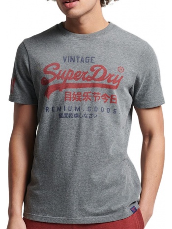 t-shirt superdry vintage vl classic m1011317a σκουρο γκρι σε προσφορά