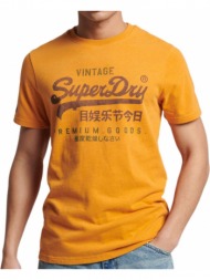 t-shirt superdry vintage vl classic m1011317a μουσταρδι