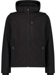 μπουφαν cmp softshell jacket with detachable sleeves μαυρο