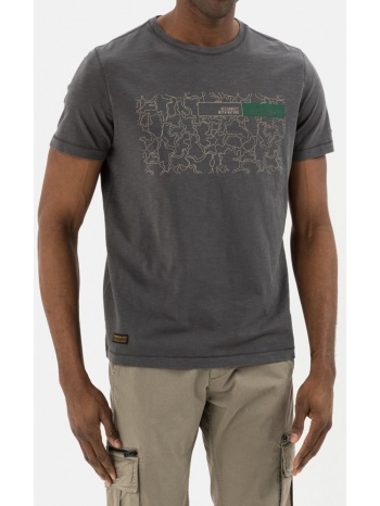 t-shirt camel active print c21-409745-7t27-07 graphite gray σε προσφορά