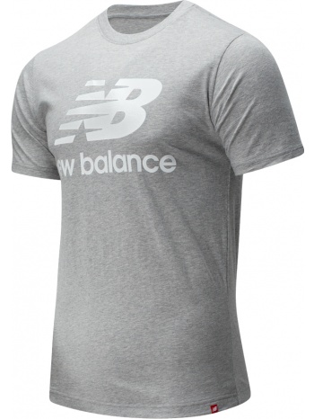 μπλουζα new balance essentials stacked logo tee γκρι
