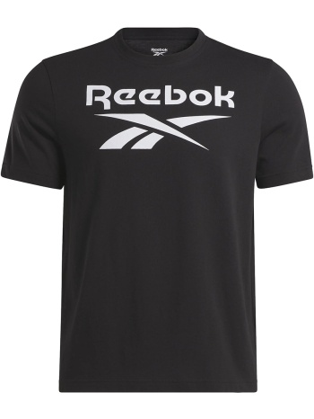 μπλουζα reebok identity big stacked logo tee μαυρη