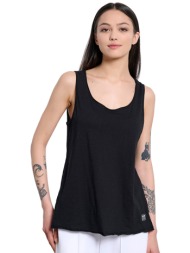 αμανικη μπλουζα bodytalk cotton sleeveless top μαυρη
