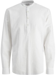μπλουζα μακρυμανικη jack - jones jjesummer tunic linen 12248410 λευκο