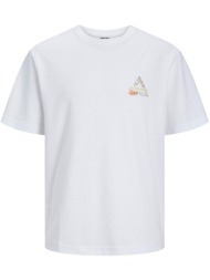 t-shirt jack - jones jcostagger embrodery 12253380 λευκο