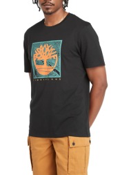 t-shirt timberland front graphic tb0a5udb μαυρο