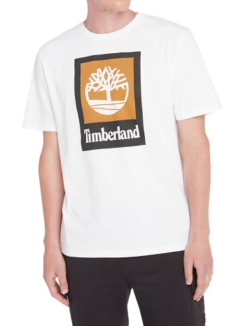 t-shirt timberland stack logo tb0a5qs2 λευκο