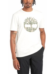 t-shirt timberland kennebec river camo tree tb0a5up3 λευκο