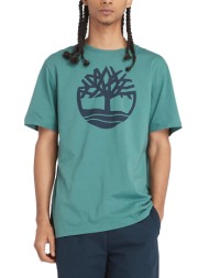 t-shirt timberland kennebec river tree logo tb0a2c2r cl6 πετρολ