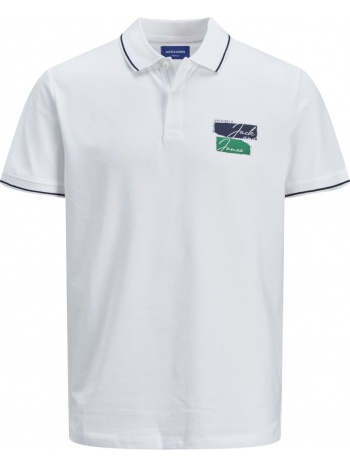 t-shirt polo jack - jones jorsunset 12210150 λευκο σε προσφορά