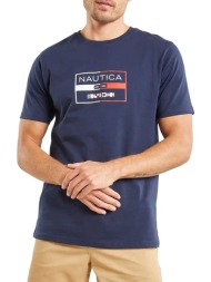 t-shirt nautica alves n1m01613 459 σκουρο μπλε