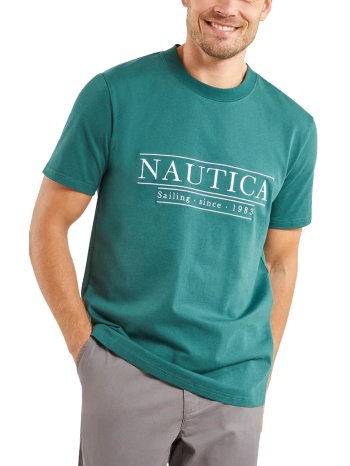 t-shirt nautica tennessee n1m01707 523 πρασινο