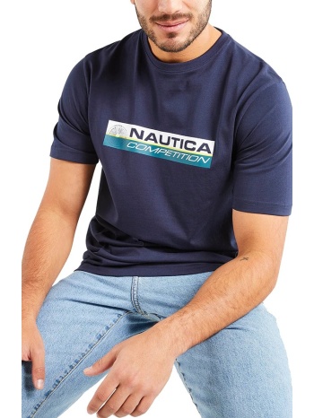 t-shirt nautica vance n7m01372 459 σκουρο μπλε