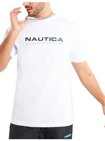 t-shirt nautica mac n7m01410 908 λευκο