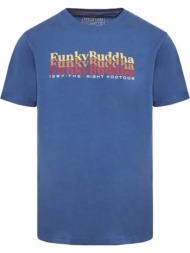 t-shirt funky buddha colorblock branded fbm009-044-04 μπλε