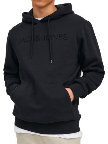 hoodie jack - jones jjhugo flock 12211772 μαυρο σε προσφορά