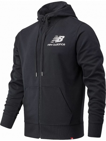 ζακετα new balance essentials stacked logo hoodie μαυρη σε προσφορά