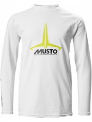 μακρυμανικη μπλουζα musto youth insignia uv fast dry long sleeve t-shirt λευκη