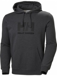 φουτερ helly hansen hh logo hoodie γκρι σκουρο