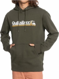 hoodie quiksilver all lined up eqyft04668 χακι