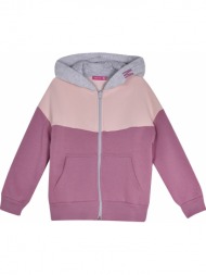 ζακετα bodytalk fading colors assymetrical loose hooded jacket ροζ