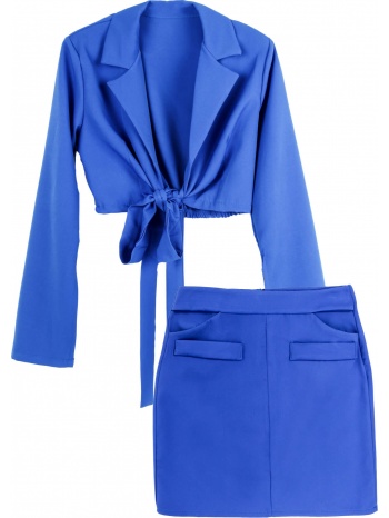σετ ρούχων σακάκι με φούστα - μπλε