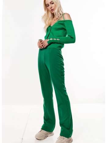 παντελόνι straight με ραφή μπροστά - πράσινο