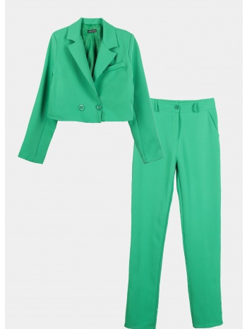 σετ ρούχων παντελόνι office με σακάκι - πράσινο