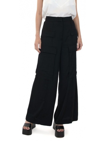 wide leg cargo pants women black & black σε προσφορά