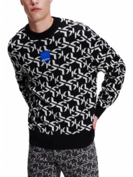 monogram jacquard sweater men karl lagerfeld