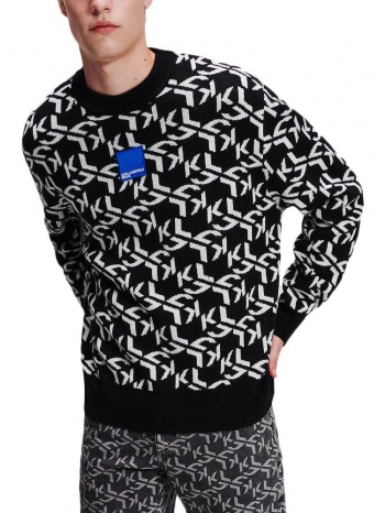 monogram jacquard sweater men karl lagerfeld σε προσφορά