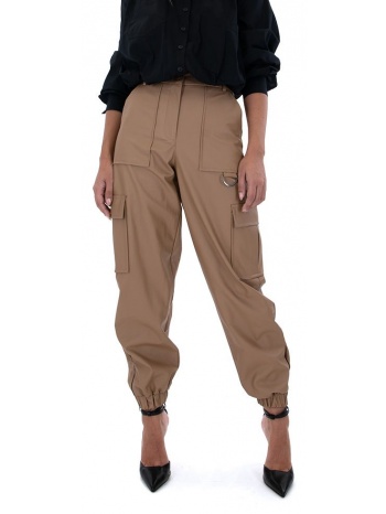 high waist faux leather cargo pants women moutaki σε προσφορά