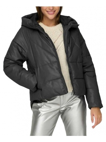 onlnewanja faux leather puffer jacket women only σε προσφορά