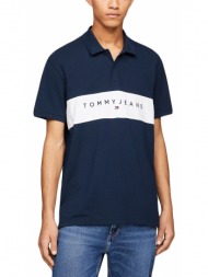 tommy jeans linear regular fit polo t-shirt men