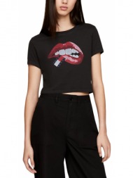 tommy jeans washed lips crop slim fit t-shirt women