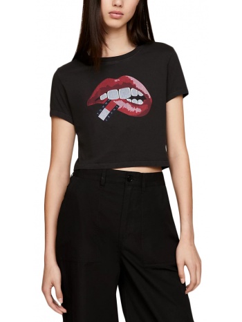 tommy jeans washed lips crop slim fit t-shirt women σε προσφορά