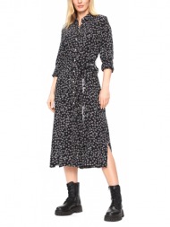 tommy jeans ditsy belted midi dress women